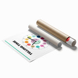 Telling Time Kids Educational Wall Art – Clock Learning Poster