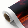 Art deco poster featuring a Madagascar landscape in muted earth tones on rolled canvas, ideal for nursery wall art.