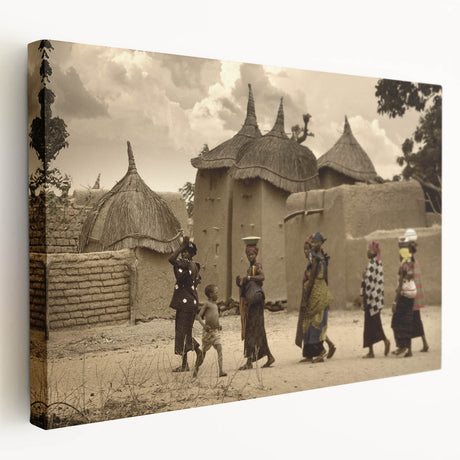 Large canvas art featuring a vibrant African savannah scene, ideal for kitchen wall art.