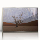 Acrylic print of an African scenery with muted earth tones in an art deco style, ideal for modern art wall decor.