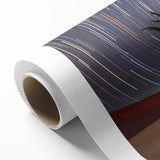 Art deco poster of Namibian scenery in muted earth tones on rolled canvas.