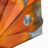 Large abstract wall art of Seychelles scenery in muted blue and green tones on acrylic glass.