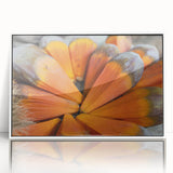 Acrylic print of Seychelles scenery with vibrant blue and green tones, framed in white, suitable for modern art wall decor.