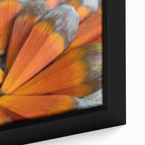 Framed canvas of a textured, colorful African Seychelles scenery in vibrant hues, ideal for living room decor.