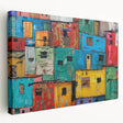 Large canvas depicting a serene South African landscape in earthy tones, ideal for kitchen wall art.