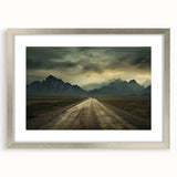 Textured abstract art print of an Azerbaijan scenery in muted earth tones on a framed canvas, suitable for bedroom decor.