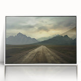 Art deco poster depicting a serene Azerbaijan landscape in soft pastel colors, framed acrylic, ideal for nursery wall art.