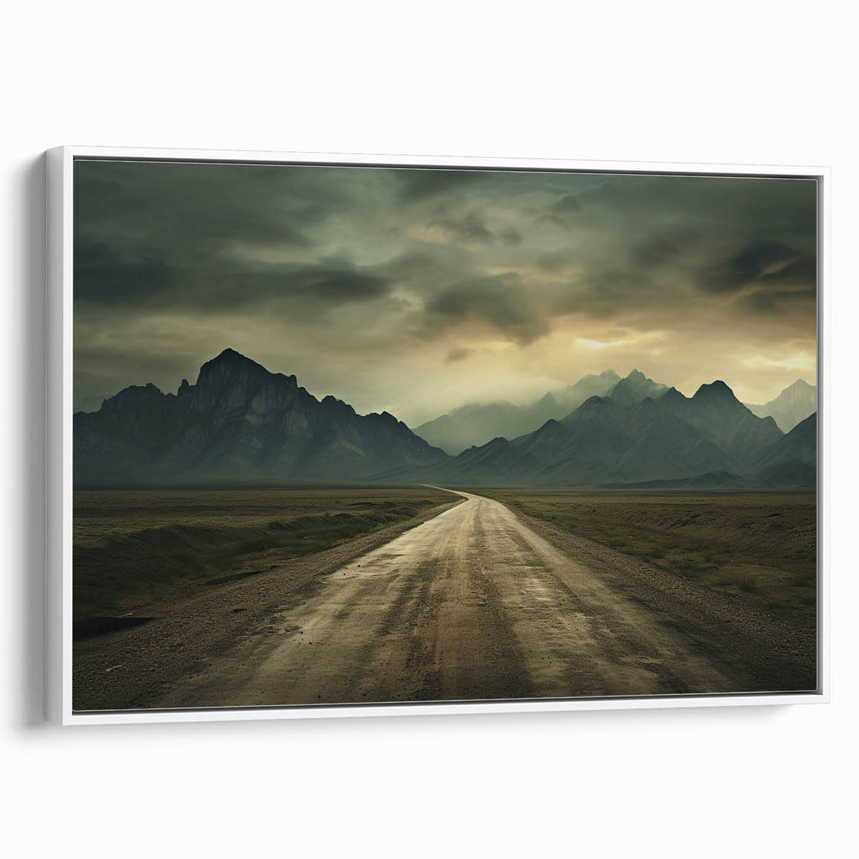 Vintage poster art of a scenic Azerbaijani landscape on a framed canvas, featuring vibrant colors.