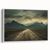 Vintage poster art of a scenic Azerbaijani landscape on a framed canvas, featuring vibrant colors.