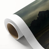 Art deco poster depicting a serene Azerbaijan landscape in soft pastel hues on rolled canvas, ideal for nursery wall art.