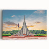 Black and white photograph of a serene Bangladeshi landscape on large stretched canvas, suitable for kitchen art.