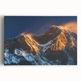 Black and white stretched canvas of Tibetan landscape, ideal for kitchen wall art.