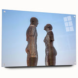 Large abstract wall art on acrylic glass featuring a Georgia Asia-inspired scenery, ideal for bedroom or dining room decor.