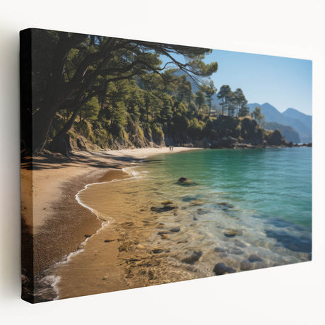 Hong Kong skyline in muted gray and blue tones on stretched canvas, ideal for kitchen wall art.