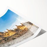 Extra large wall art featuring line art flowers in soft gray tones on rolled print, suitable for large living room decor.