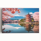 Black and white large art print of Kyoto scenery on stretched canvas, suitable for kitchen wall art.
