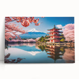 Large black and white canvas of Kyoto scenery, ideal for kitchen wall art or bedroom ambiance.