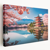 Large art print of Kyoto scenery on stretched canvas, featuring soft pastel colors, ideal for kitchen wall art.