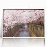 Acrylic print of a serene Japanese landscape, featuring soft pastel shades, ideal for modern nursery decor.