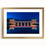 Extra large abstract art print featuring textured scenery of Asia, in a gold frame with mat, ideal for living room decor.