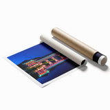 Extra large rolled print featuring a serene Korean landscape with soft pastel shades, ideal for classy bathroom wall art.