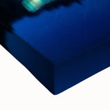 Large art featuring a black and white landscape of a Korean scenery on stretched canvas, suitable for bedroom decor.