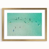 Extra large abstract art print of a Malaysian landscape in gold frame, featuring textured brush strokes in earthy tones.