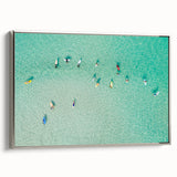Framed canvas landscape art painting depicting a Malaysian scenery in vibrant colors, ideal for living room decor.