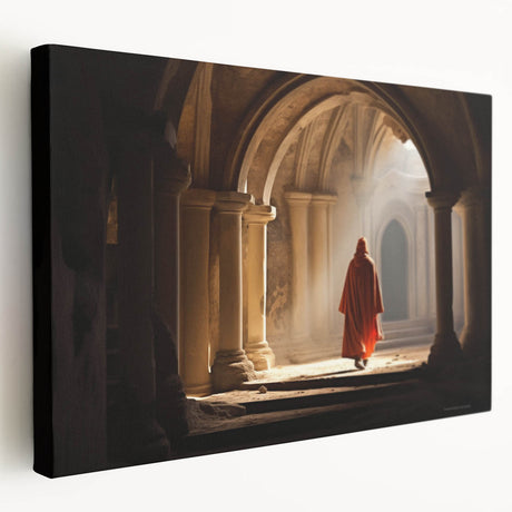 Large wall art on canvas depicting a Mongolian landscape in muted earth tones, ideal for kitchen wall art.