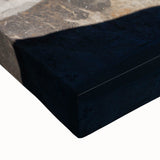 Black and white landscape art painting of Nepalese mountains on large stretched canvas, ideal for bedroom wall decor.