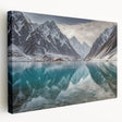 Large canvas print depicting a serene Pakistani landscape in muted earth tones, suitable for kitchen wall art.