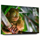 Large abstract wall art depicting a serene Philippine landscape in muted green and blue tones, acrylic print.