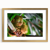 Extra large wall art of an abstract Philippine scenery in gold frame, featuring textured brush strokes in earth tones.