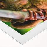 Art deco poster featuring a Philippine landscape in muted earth tones on rolled canvas, ideal for dining room wall art.