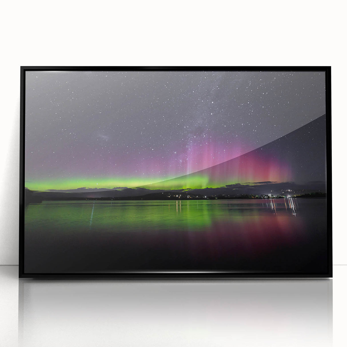 Large abstract wall art depicting Tasmania scenery in black and white on framed acrylic, suitable for modern art wall decor.
