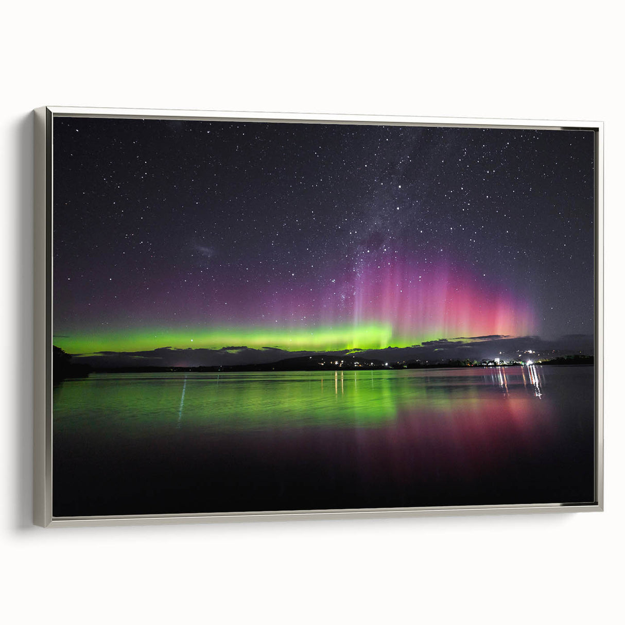 Landscape art painting of Tasmania in muted earth tones on a framed canvas, ideal for living room decor.