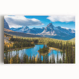 Black and white photo of British Columbia landscape on large stretched canvas, suitable for kitchen wall art.