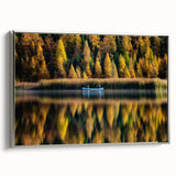 Landscape art painting of Manitoba scenery on a framed canvas.