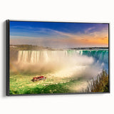 Black and white framed canvas of a vintage Ontario landscape, ideal for bedroom wall art.