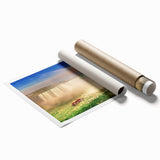 Extra large rolled print of Ontario scenery with vibrant floral elements, ideal for classy bathroom wall art.