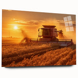 Large abstract wall art on acrylic depicting vibrant Saskatchewan scenery, ideal for bedroom or dining room decor.