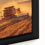 Extra large framed canvas featuring a textured depiction of a vibrant Saskatchewan scenery, perfect for living room decor.
