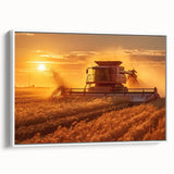 Vintage poster art of Saskatchewan scenery on a framed canvas, featuring vibrant colorful art, ideal for living room decor.