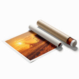 Extra large rolled print of a serene Saskatchewan landscape with soft pastel shades, ideal for classy bathroom wall art.