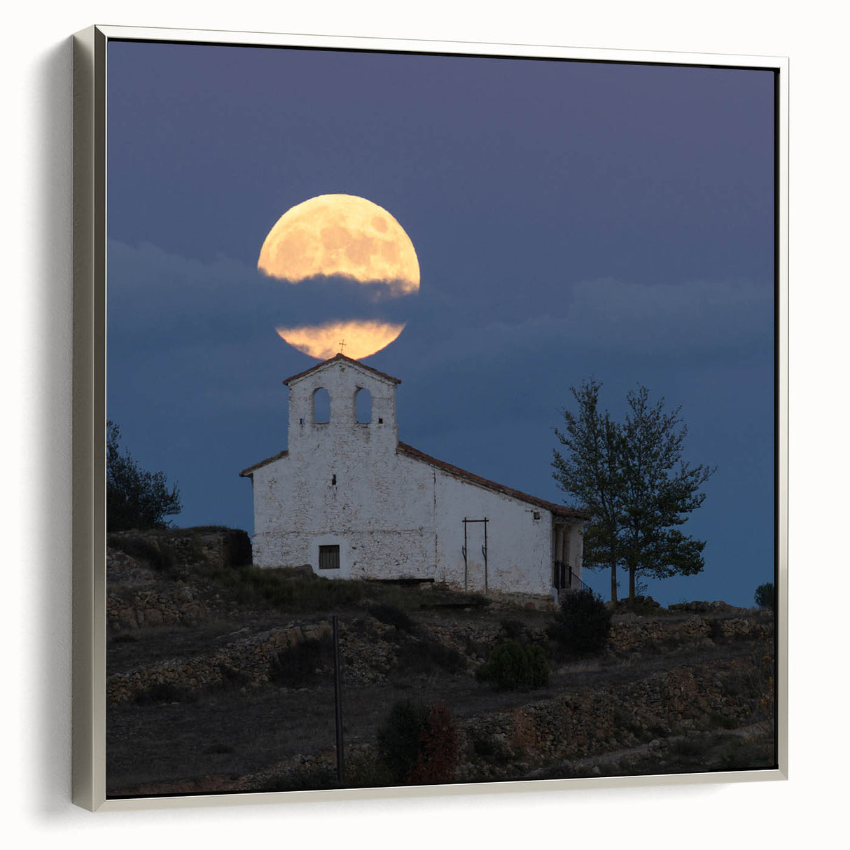 Landscape art painting of Caribbean Antigua scenery in vibrant colors on framed canvas, suitable for living room decor.