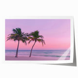 Extra large rolled print of a Caribbean Barbados scenery in vibrant colors, ideal for art wall dining room.
