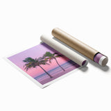 Extra large rolled print featuring a floral Barbados scenery, ideal for classy bathroom or large living room decor.
