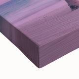 Large art of a black and white Caribbean landscape on stretched canvas, suitable for bedroom wall decor.