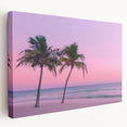 Large canvas print of a Caribbean beach scene with vivid blue and turquoise hues, ideal for kitchen wall art.