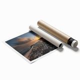 Extra large wall art featuring a scenic view of Puerto Rico with lush florals in vibrant colors.